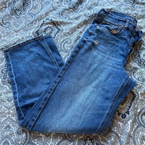 American Eagle Outfitters Women's Classic Blue Straight Leg Jeans